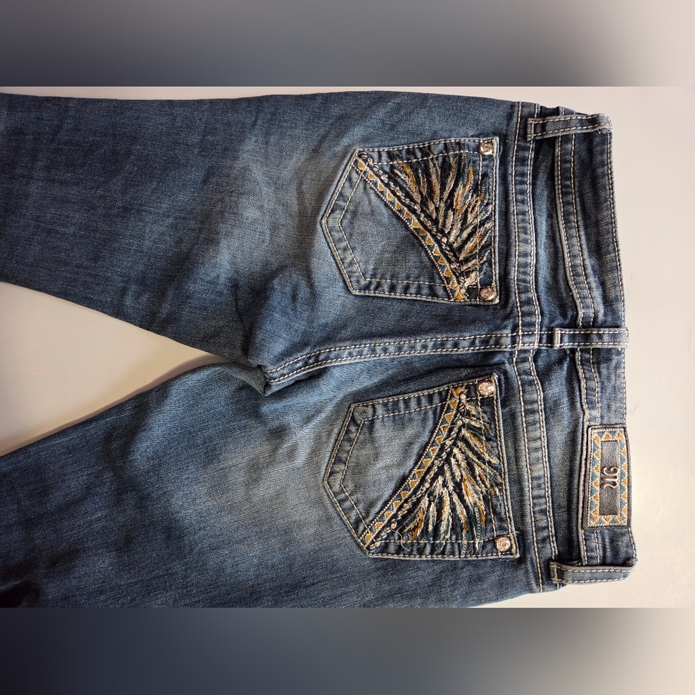 Miss Me Blue Jeans with Embroidered Pockets